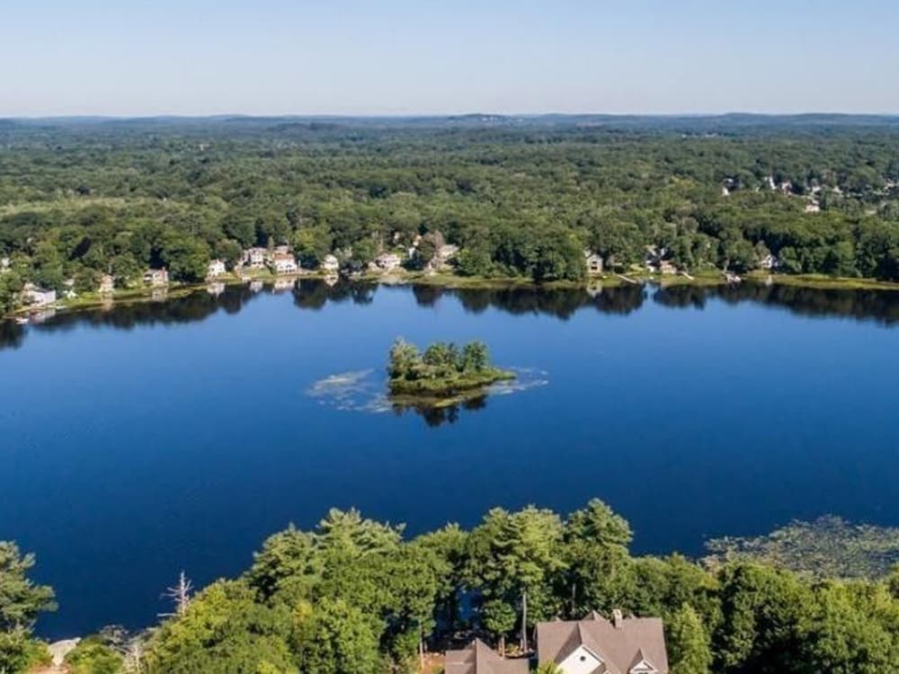 Aerial view of Chebacco Lake and the surrounding watershed